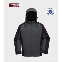 Softshell de chaquetas para hombre de invierno con capucha y cremallera frontal activa al aire libre Active